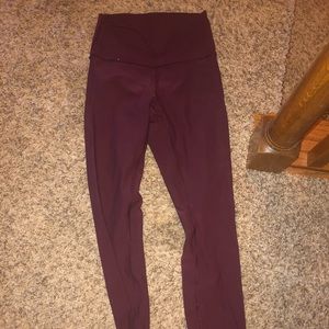Maroon Lululemon leggings